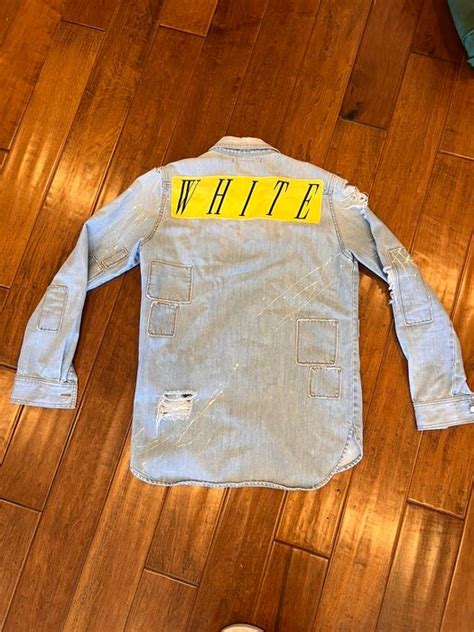 fake off white jean jacket